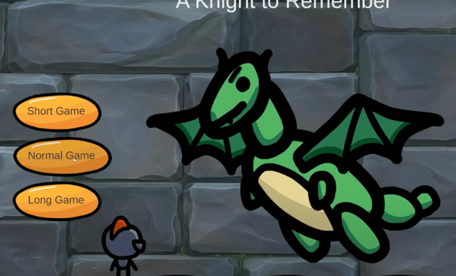 A Knight to Remember title screen
